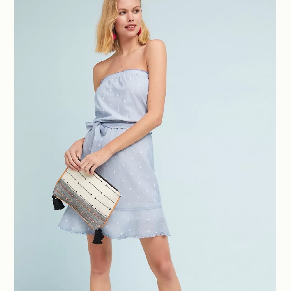 Anthropologie Cloth & Stone Clip Dot Dress